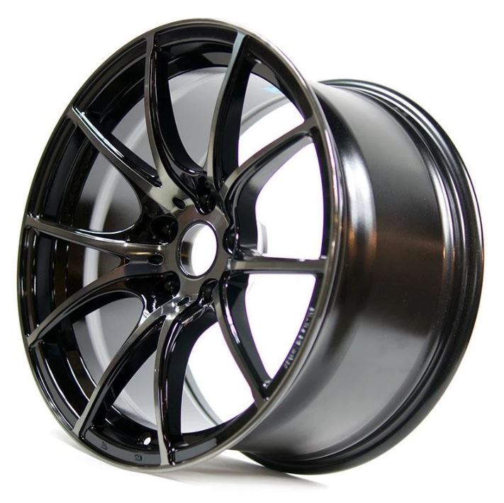 WedsSport SA-10R Black 18x9.5 +38 5x114.3 ZBB R Face (Single Wheel) - 2015-2023 Subaru WRX / 2015-2021 STI